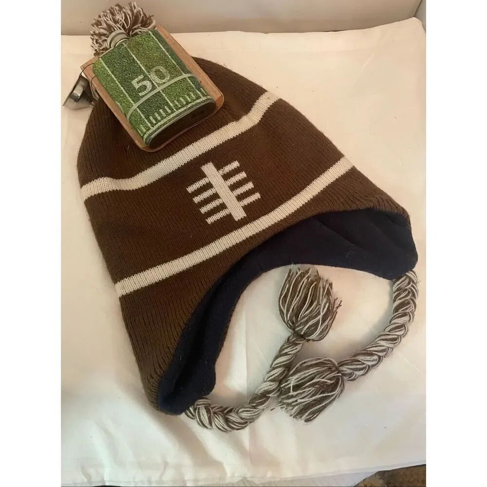 Wembley Tailgate Cold Weather Football Beanie with Flask One Size NWT